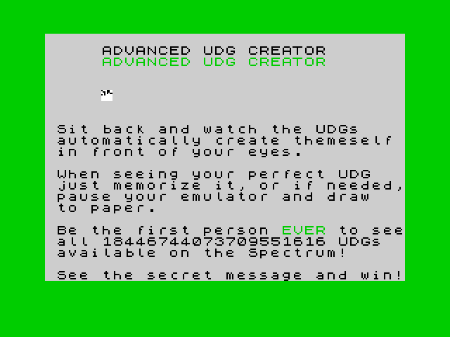 Advanced UDG Creator image, screenshot or loading screen